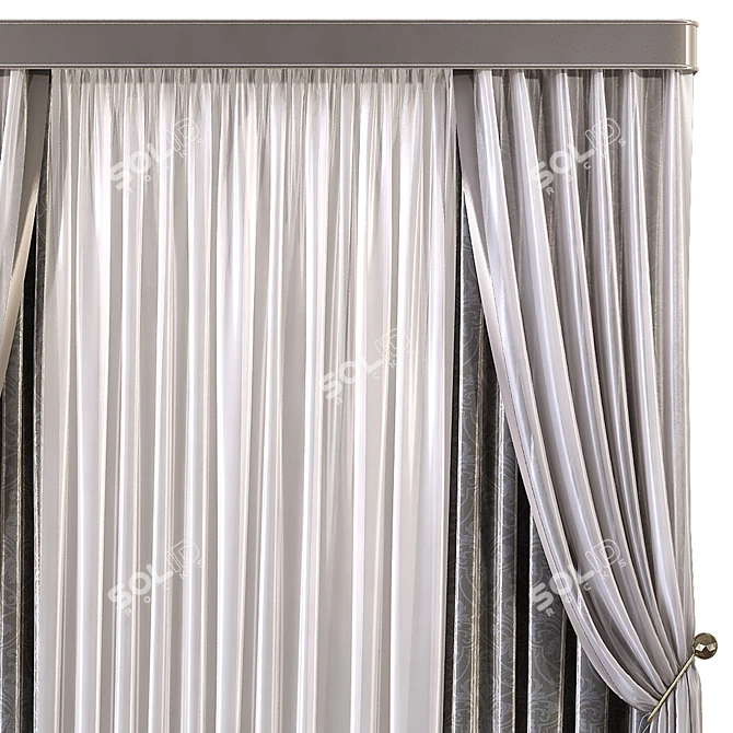 Title: Elegant Drapery Perfect for Any Setting 3D model image 3