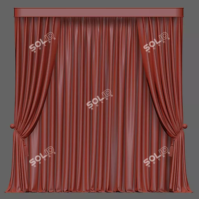 Title: Elegant Drapery Perfect for Any Setting 3D model image 5