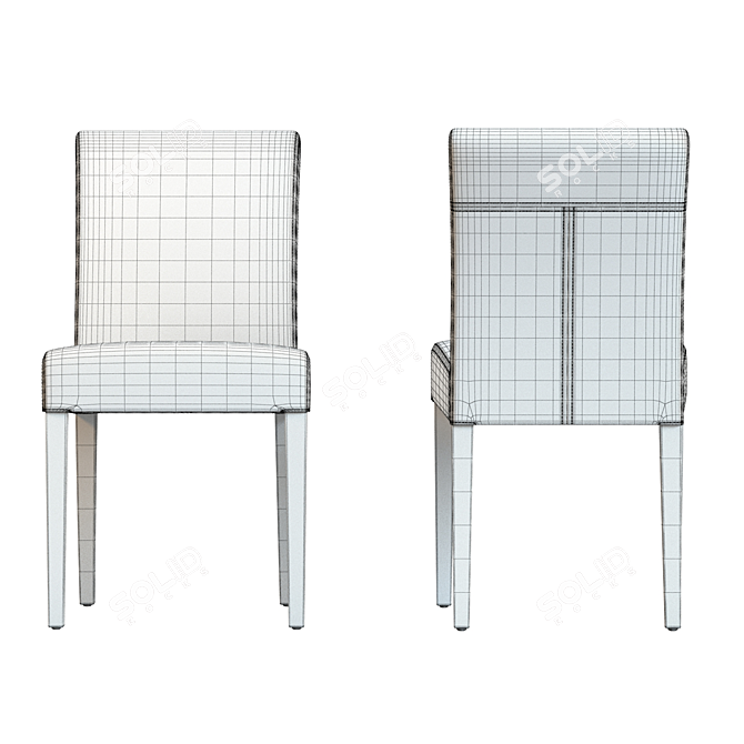 Elegant Lowe Leather Chair - Crate & Barrel 3D model image 5
