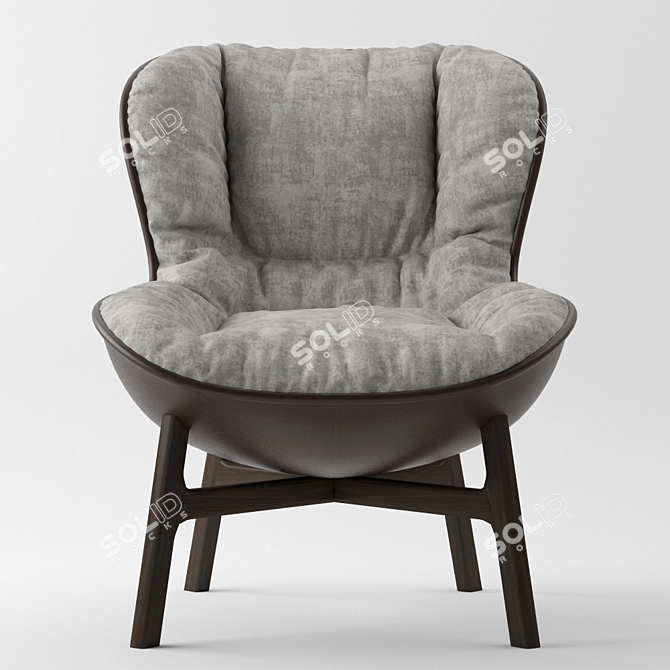 Luxuriously Comfortable Softy Armchair 3D model image 2