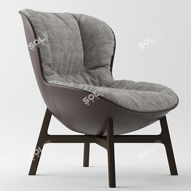 Luxuriously Comfortable Softy Armchair 3D model image 3