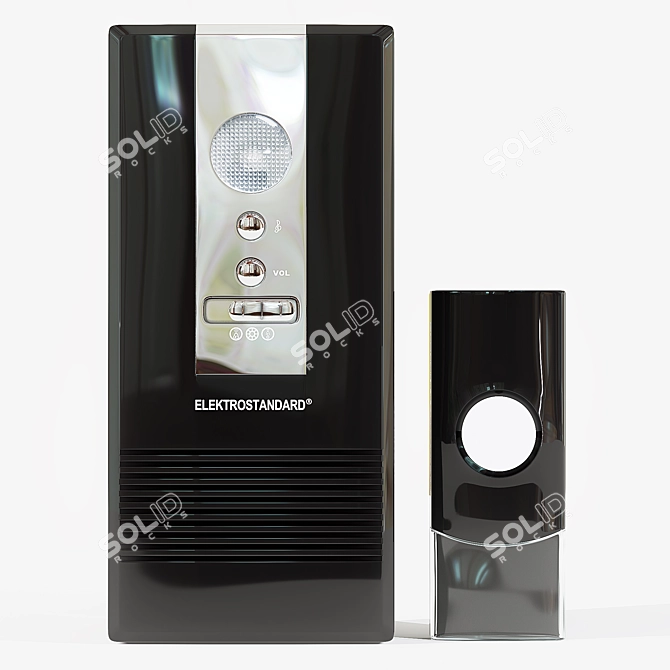 Wireless Doorbell with LED Indicator 3D model image 2