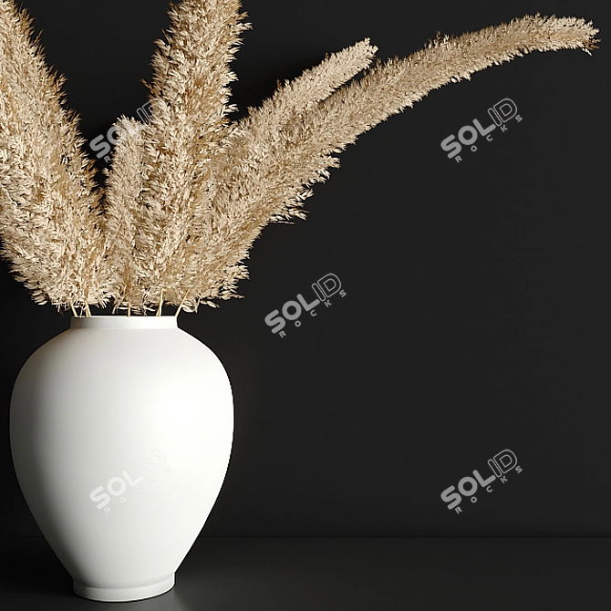 Elegant Pampas Grass Decor 3D model image 2