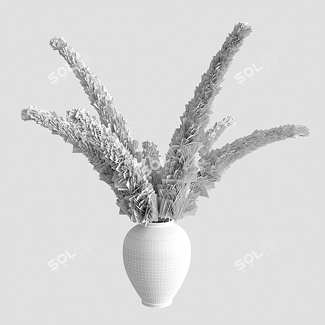 Elegant Pampas Grass Decor 3D model image 5