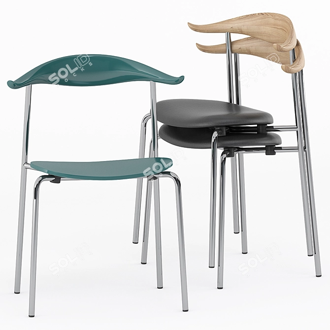 Carl Hansen CH88P Oak Soap Chair 3D model image 3