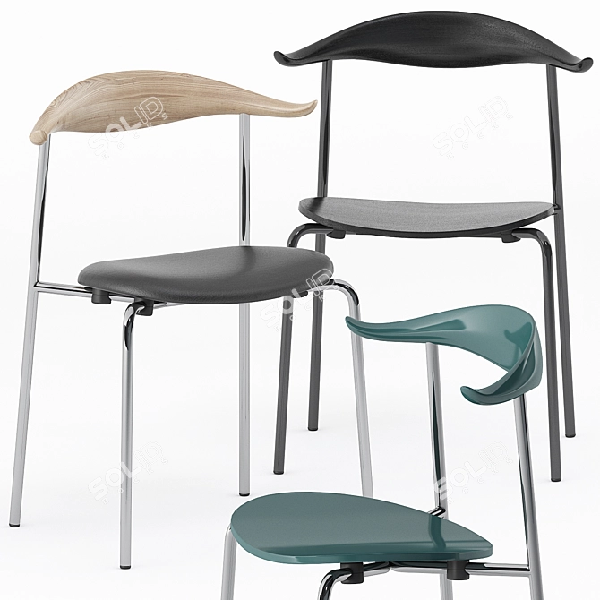 Carl Hansen CH88P Oak Soap Chair 3D model image 5