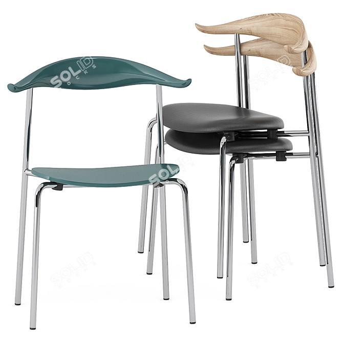 Carl Hansen CH88P Oak Soap Chair 3D model image 8