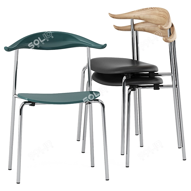 Carl Hansen CH88P Oak Soap Chair 3D model image 12