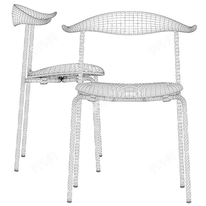 Carl Hansen CH88P Oak Soap Chair 3D model image 14