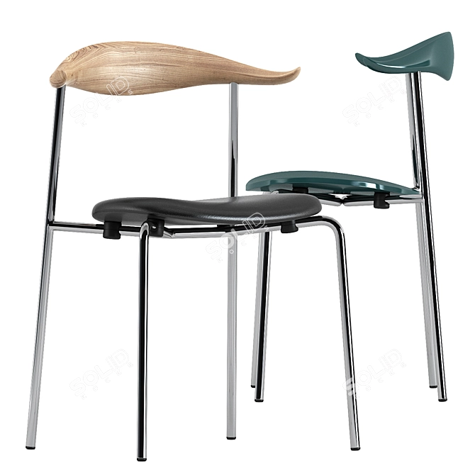 Carl Hansen CH88P Oak Soap Chair 3D model image 15