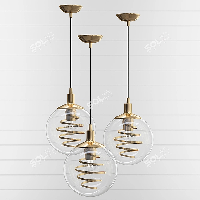 Sleek Screw-Design Lamps 3D model image 2