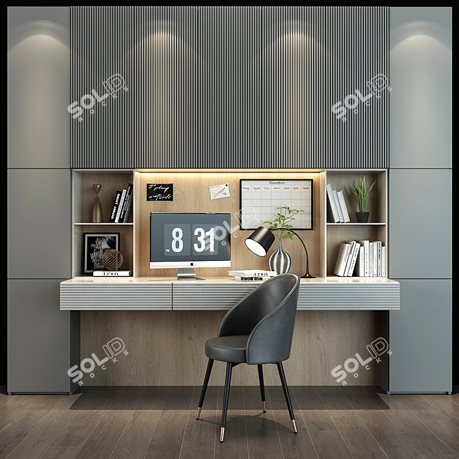 All-Day Comfort Desk: Workplace 095 3D model image 1