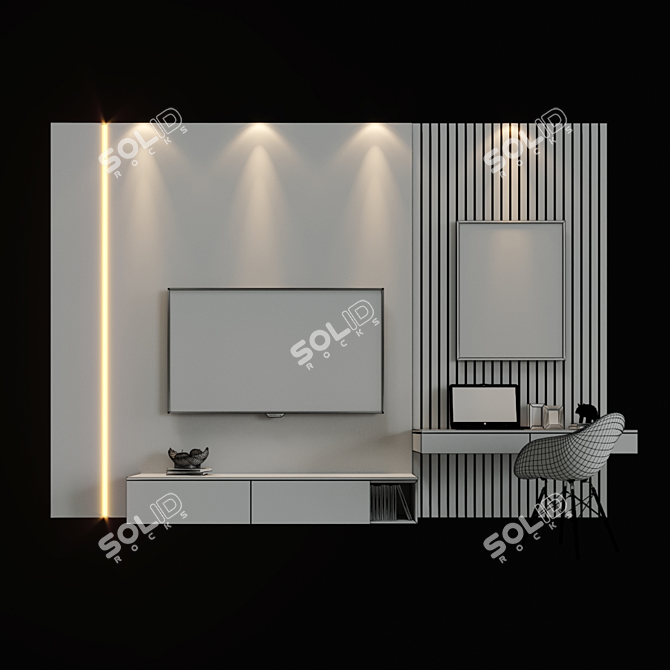 TV Zone: Transform Your Living Room 3D model image 2