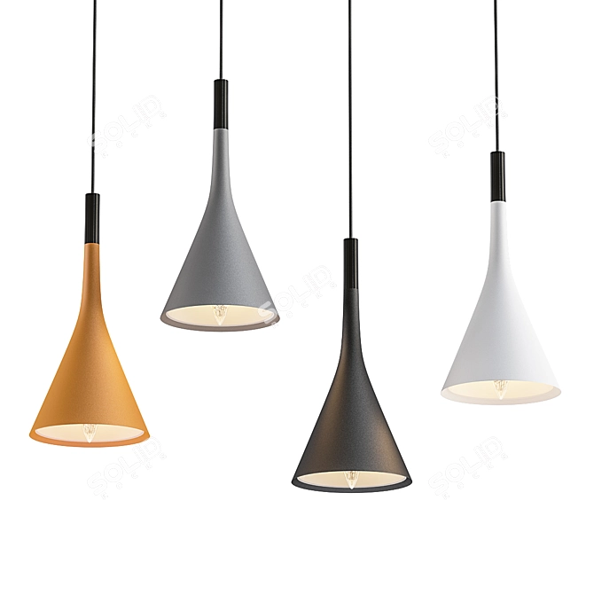 Coppe Metal and Glass Pendant Light - Loft-Concept 3D model image 1