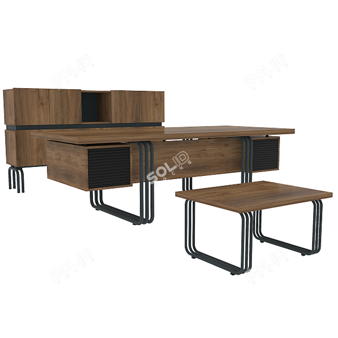 Elegant KRANZ Executive Table Set 3D model image 1