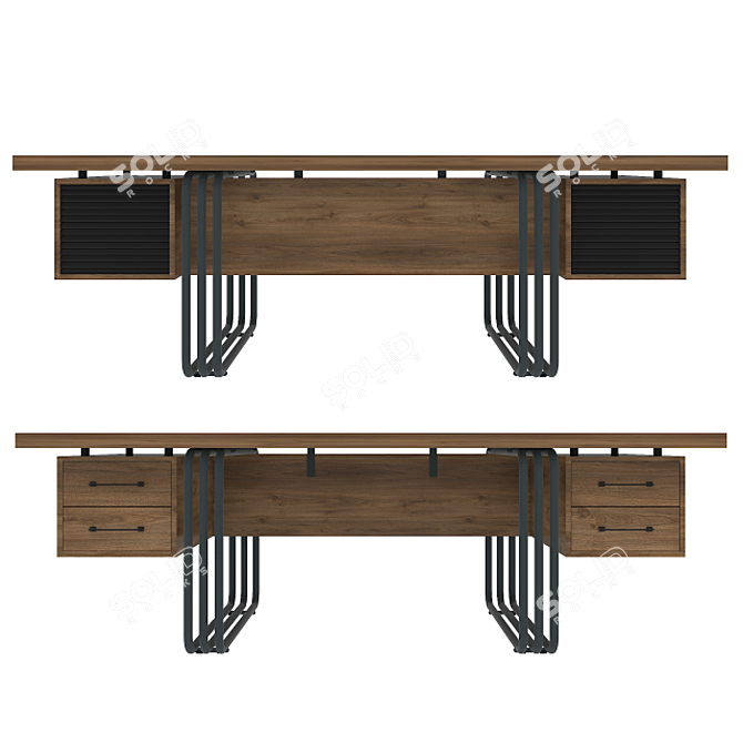 Elegant KRANZ Executive Table Set 3D model image 2