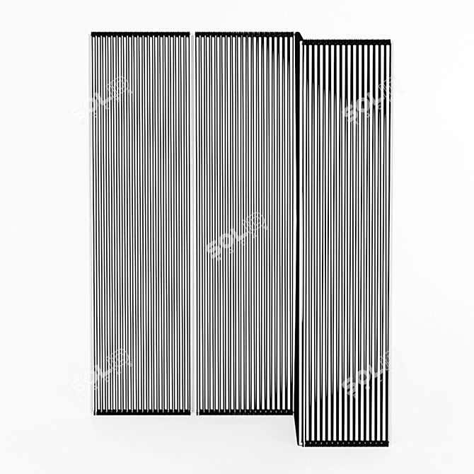 Woven Cord Screen on Metal Frame 3D model image 2