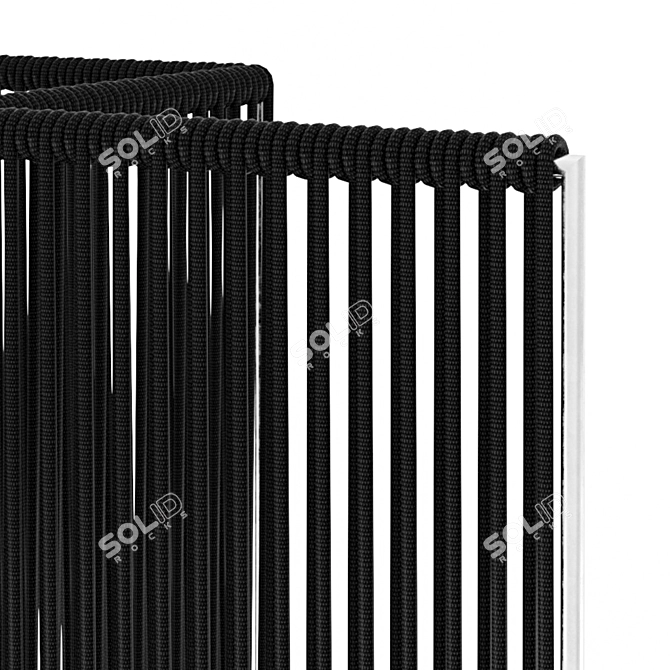 Woven Cord Screen on Metal Frame 3D model image 3