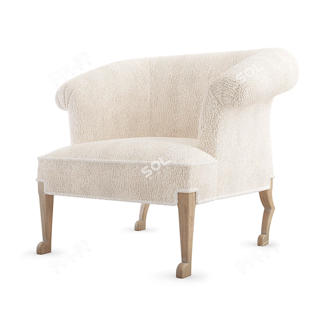 Bakerfurniture La Fleur Petit: Modern Armchair 3D model image 1