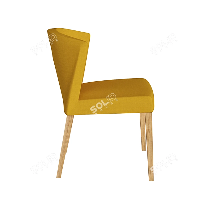 Eleganza Oak Dining Chair 3D model image 2