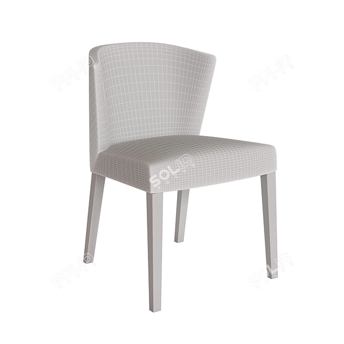 Eleganza Oak Dining Chair 3D model image 3