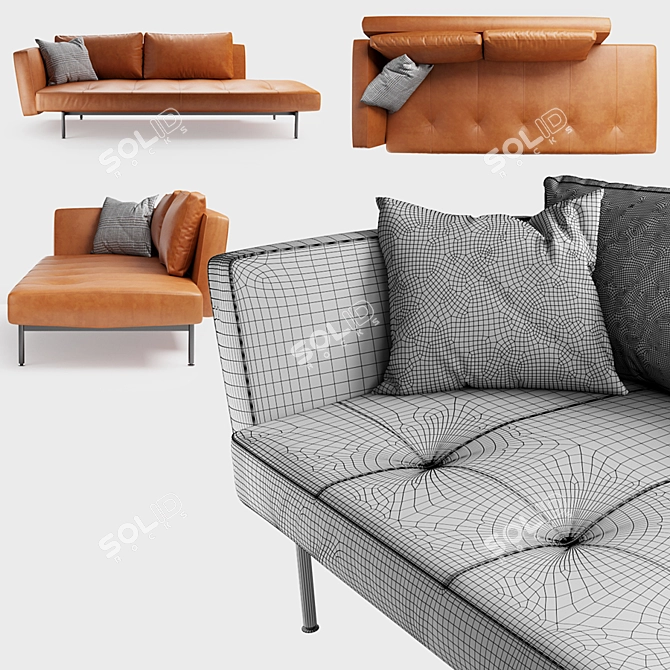  Elegant SAKè Sofa by B&B Italia 3D model image 3