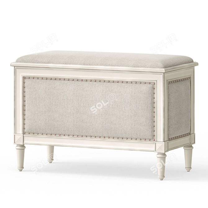 Provençal Nursery Bench 3D model image 1