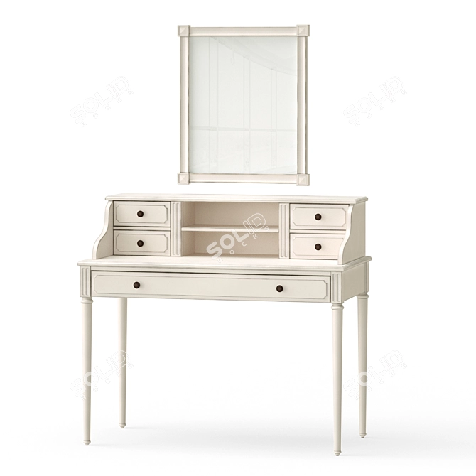 French Provincial Dressing Table 3D model image 2