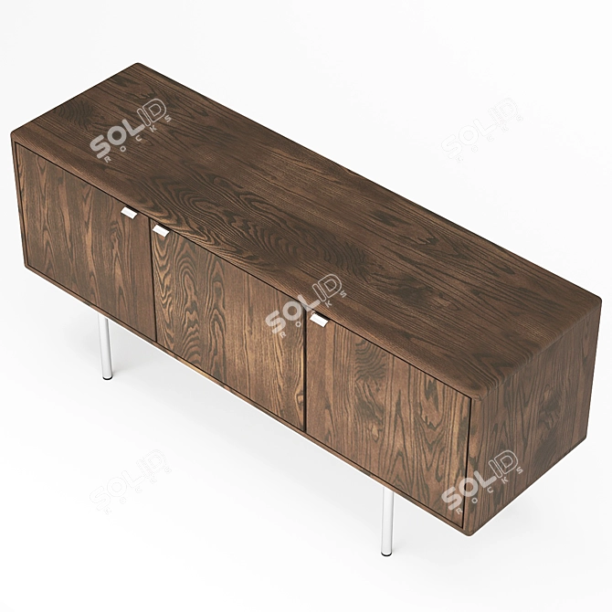 Modern Hensley Media Cabinet 3D model image 2