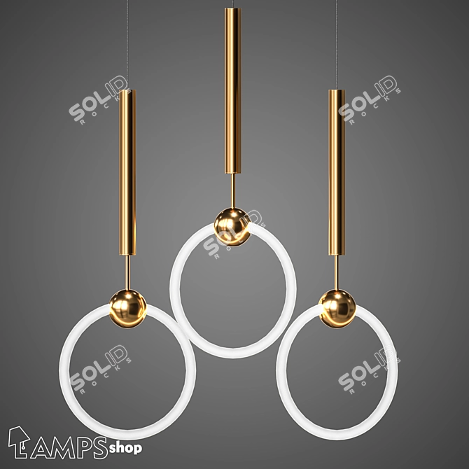 Radiant RING Chandelier - PDL2033 3D model image 1