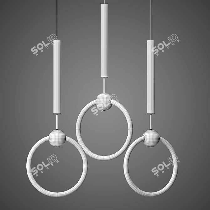 Radiant RING Chandelier - PDL2033 3D model image 2