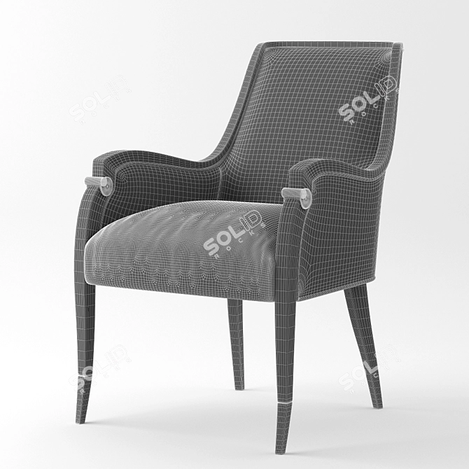 Elegant Mother of Pearl Dining Chair 3D model image 3