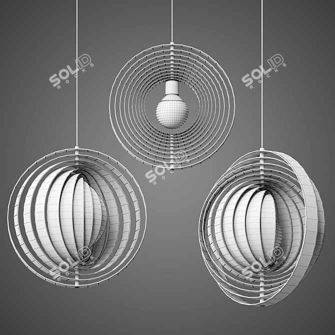 Elegant L1222 Infinity Chandelier 3D model image 2