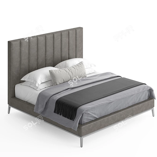 RH Italia Channel Bed: Sleek and Stylish 3D model image 4