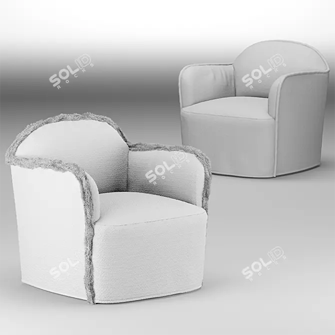 Elegant Ada Armchair by Paola Navone 3D model image 3