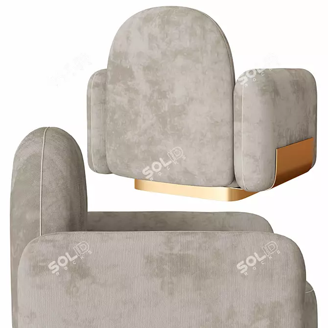 Compact and Stylish Handy Armchair 3D model image 4