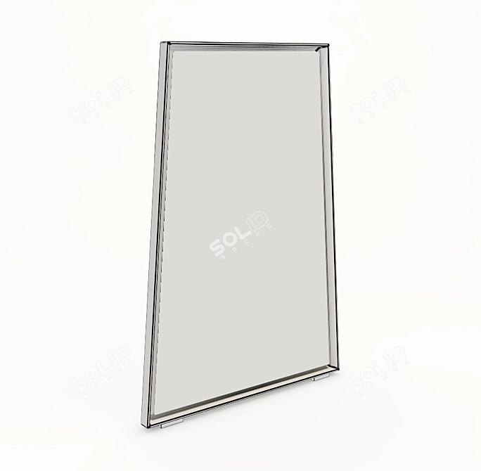 Trapezoidal Ash Frame Mirror 3D model image 4