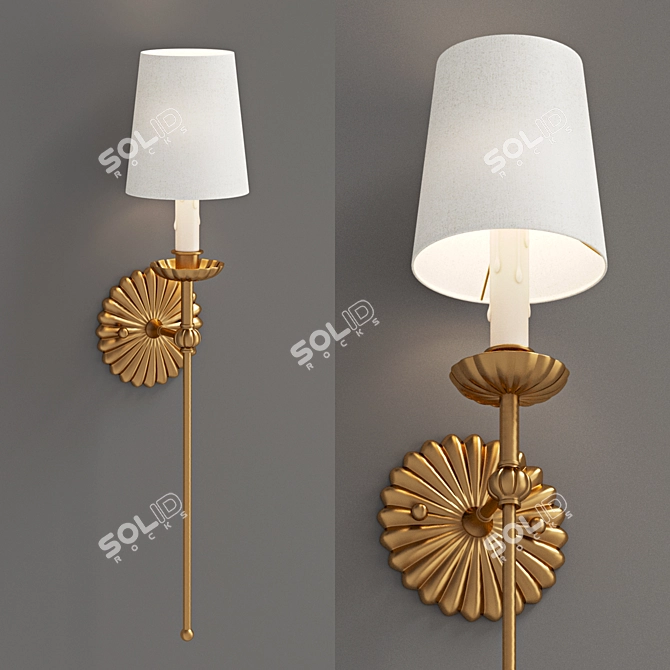 Clove Single Sconce - Elegant Wall Lighting 3D model image 1