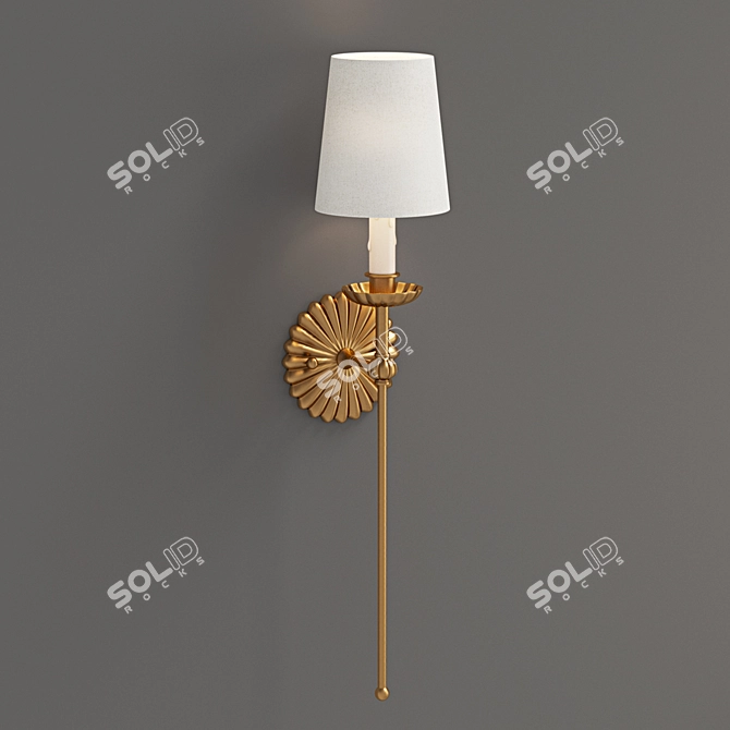 Clove Single Sconce - Elegant Wall Lighting 3D model image 2