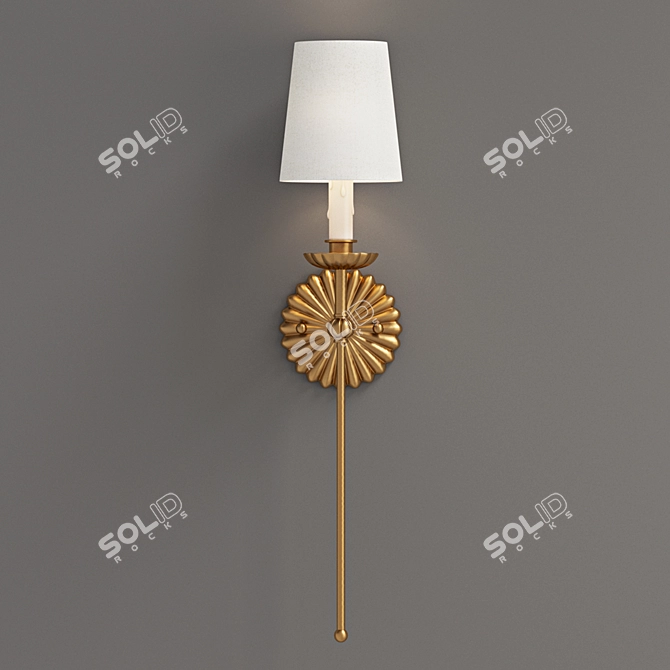 Clove Single Sconce - Elegant Wall Lighting 3D model image 3