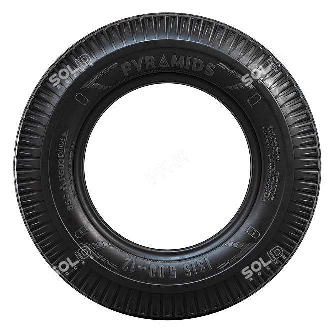 3DMax Bike Tire Tread Pyramids 3D model image 3