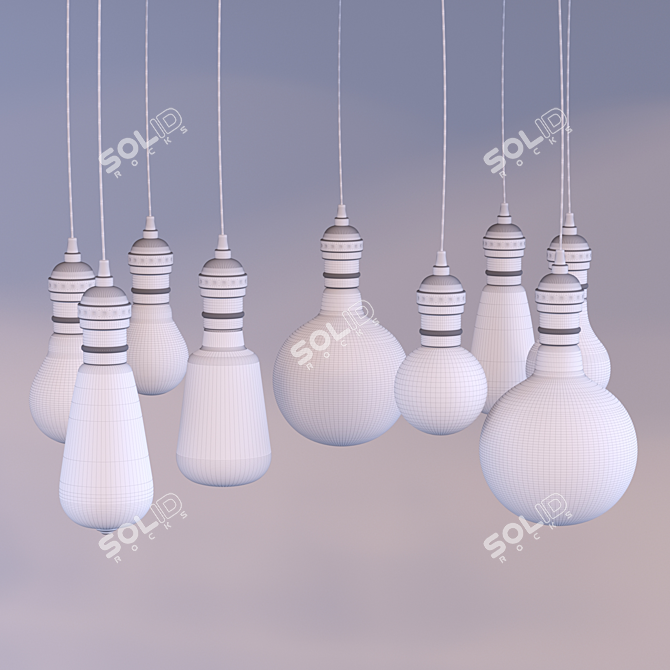 Elegant Pendant Light 3D model image 3