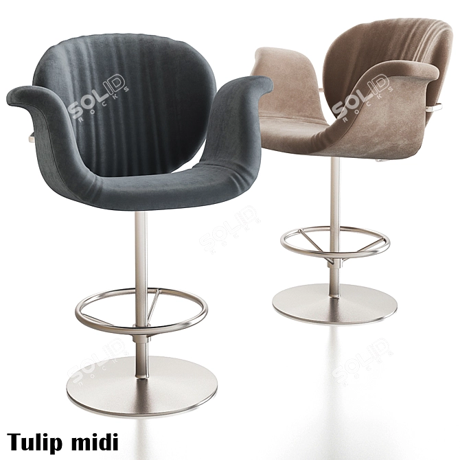 Classic Beauty Tulip Midi 3D model image 1