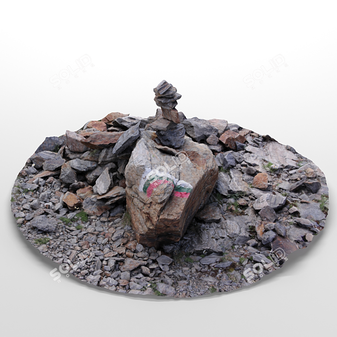 Italian Mountain Stones | High-resolution Photogrammetry 3D model image 1