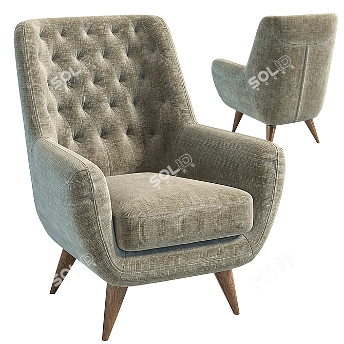 Bertil KAZA Armchair - Sleek and Stylish 3D model image 1