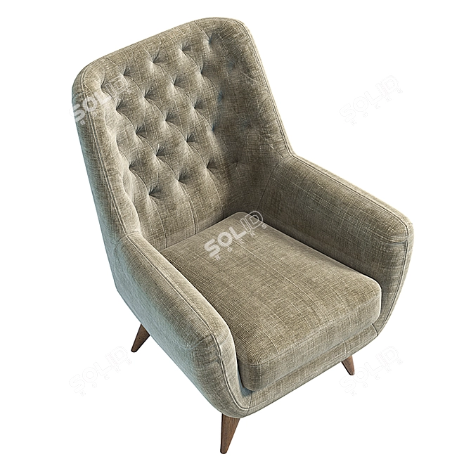 Bertil KAZA Armchair - Sleek and Stylish 3D model image 4