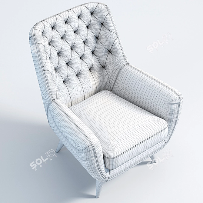 Bertil KAZA Armchair - Sleek and Stylish 3D model image 5