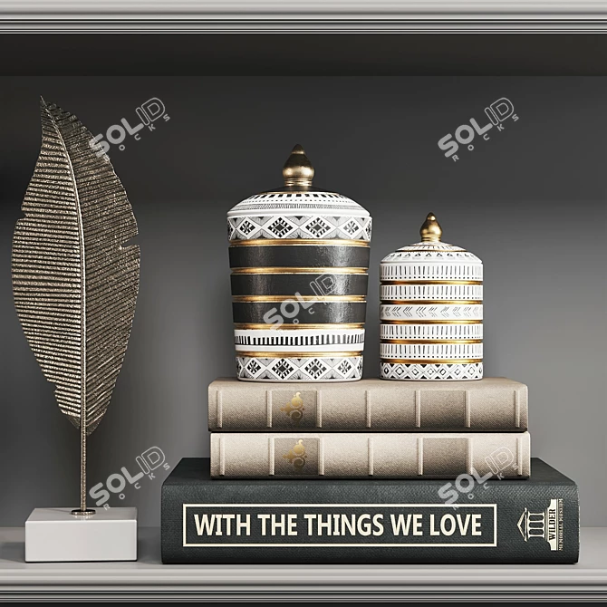 Elegant Interior Decor Set 3D model image 4