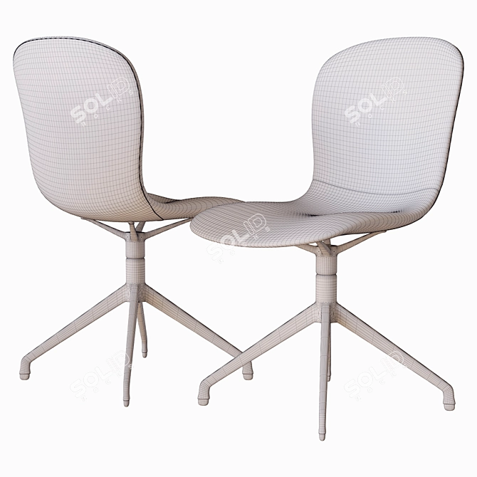 Modern Adelaide Swivel Chair 3D model image 3