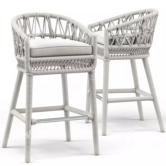 Sunset West Dana Barstool - Stylish, Comfortable, and Versatile 3D model image 1